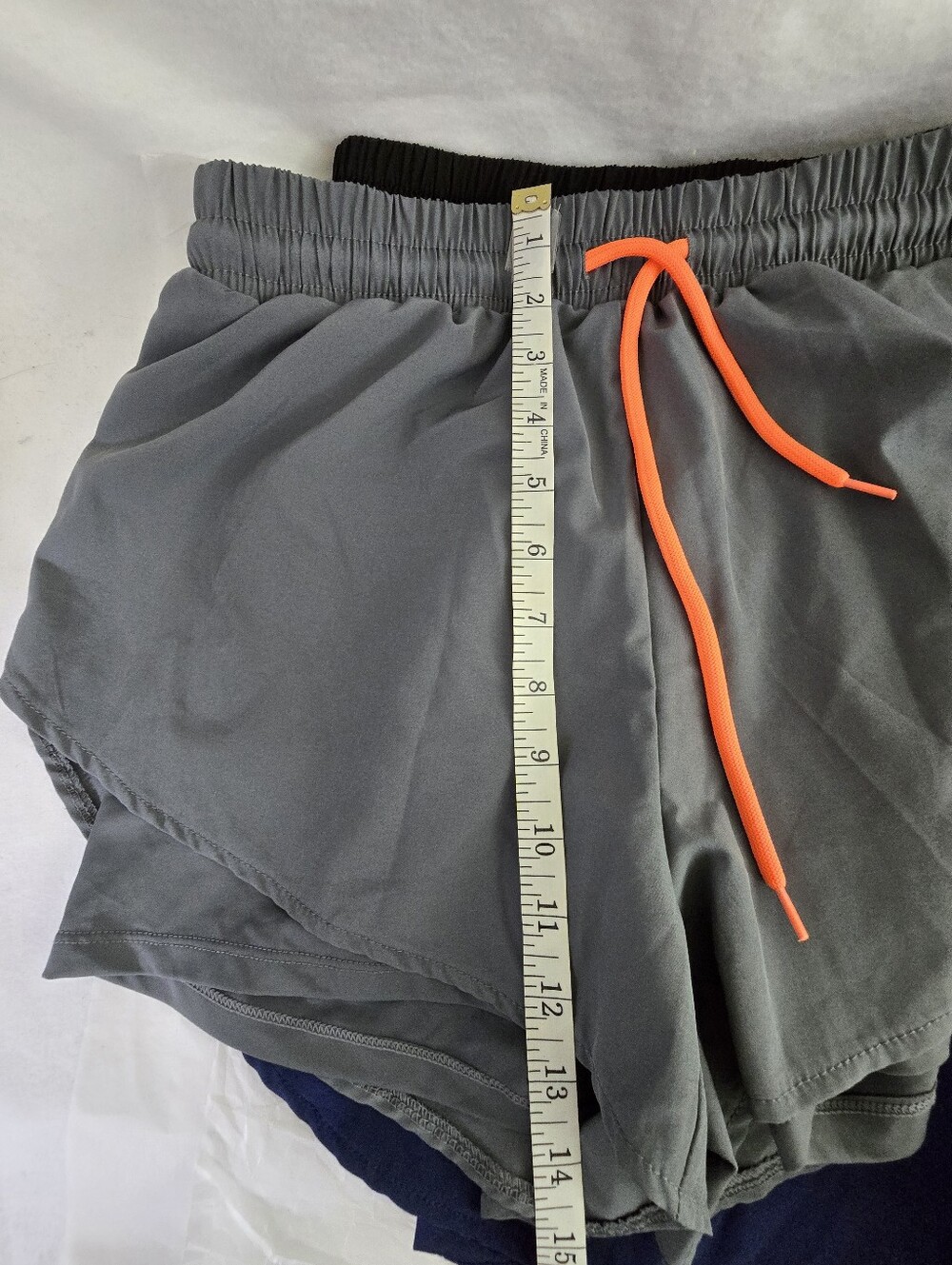 Lot of 3 YOAKUKA Women’s 2-in-1 Running Shorts Medium Black Gray Navy Athletic - Picture 4 of 8